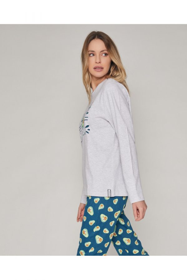 Pijama de manga larga de mujer