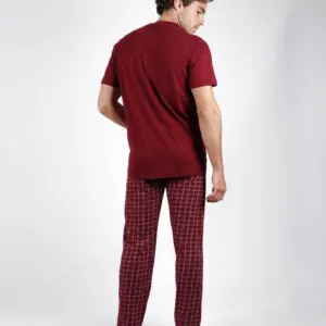 Pijama de manga corta y pantalón largo de hombre. Pijamas Antonio Miro