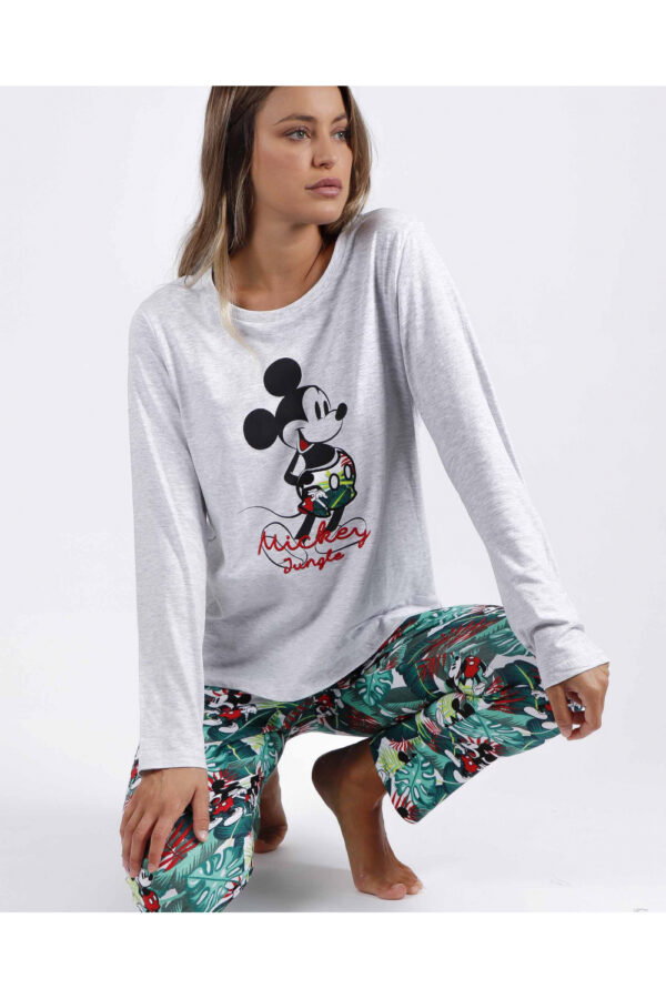 Pijama de entretiempo de mujer de la marca Disney, con estampado de hojas