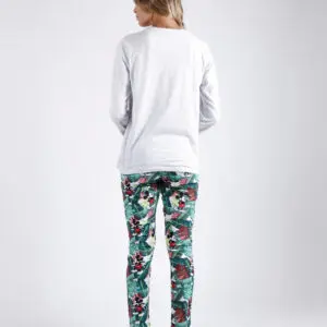 Pijama de entretiempo de mujer de la marca Disney, con estampado de hojas