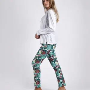 Pijama de entretiempo de mujer de la marca Disney, con estampado de hojas