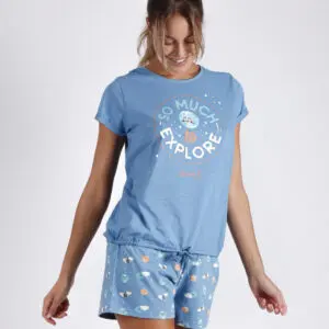 Pijama familiar de verano para mujer de manga corta y pantalón corto de la marca Mr. Wonderful