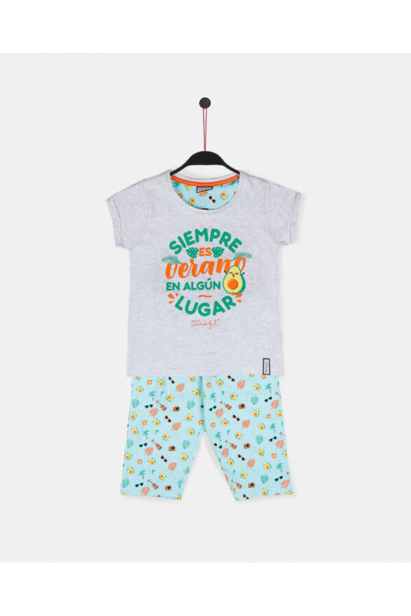 Pijama de verano estampado de niña de verano de la marca Mr. Wonderful