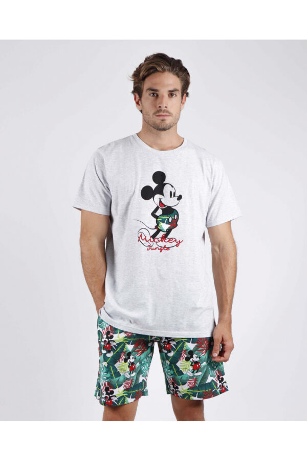 Pijama de hombre de verano de manga corta y pantalón corto de hombre. Pijamas Disney