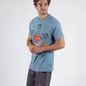 Pijama de hombre de verano de manga corta y pantalón corto de hombre. Pijamas Disney