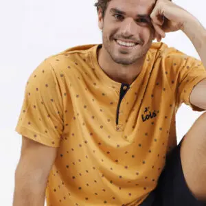 Pijama de verano de manga corta y pantalón corto de hombre de la marca Lois