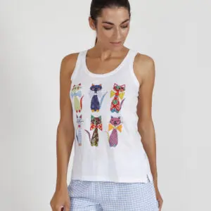 Pijama de verano para mujer de tirantes de Santoro