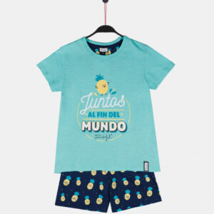 Pijama de verano con estampado de piñas de niño de verano de la marca Mr. Wonderful