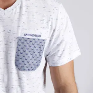 Pijama de hombre de verano de manga corta y pantalón corto Pijamas Antonio Miro