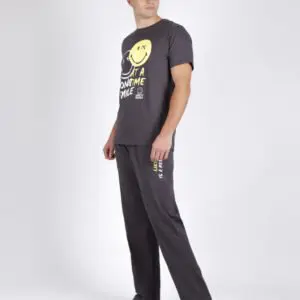 Pijama de hombre de verano de manga corta y pantalón largo. Marca Smiley World