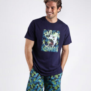 Pijama de hombre de verano de manga corta y pantalón corto Pijamas de Disney para hombre