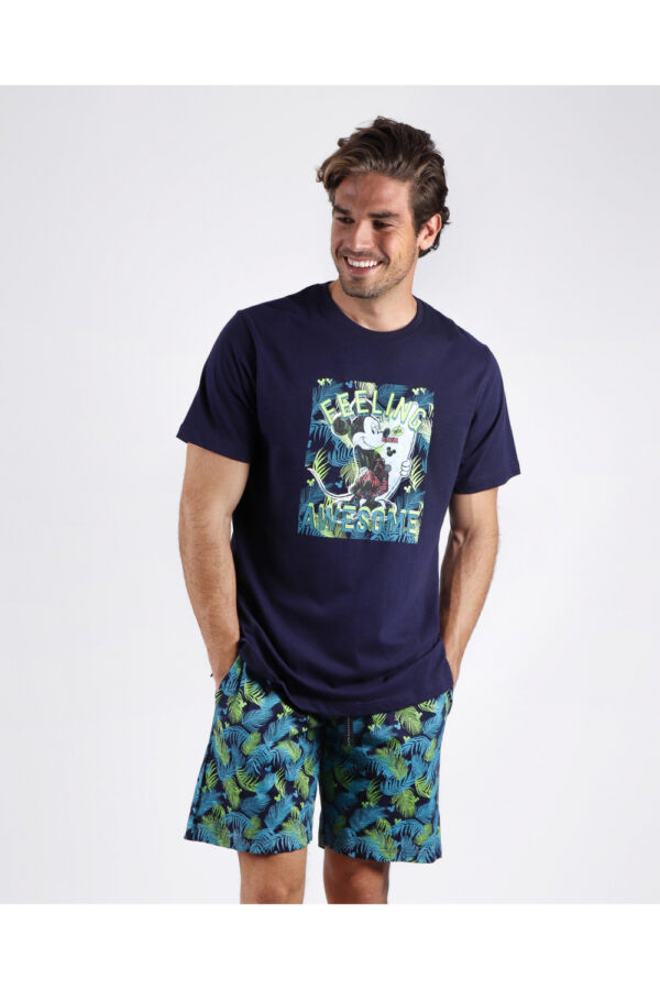 Pijama de hombre de verano de manga corta y pantalón corto Pijamas de Disney para hombre