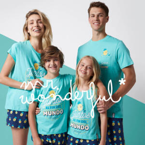 Pijama familiar de verano de la marca Mr. Wonderful
