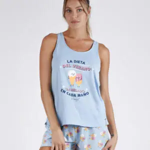 Pijama de verano para mujer de tirantes y pantalón corto de la marca Mr. Wonderful