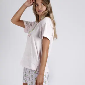 Pijama fresquito de verano de mujer de cactus, marca Admas